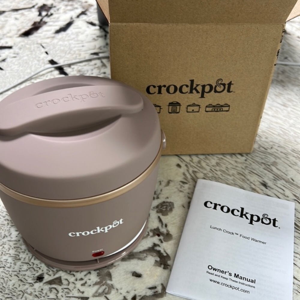 New in box 20-oz travel crockpot for lunch at school, work, dorm or anywhere!